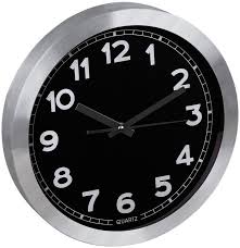 decorative 12inch black wall clock