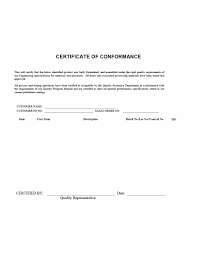 40 Free Certificate Of Conformance Templates Forms