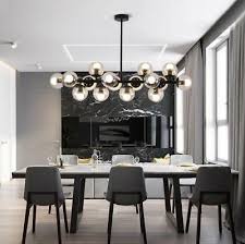 16 Heads Dining Room Chandelier Modern Led Glass Ball Dna Molecule Pendant Light Ebay
