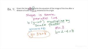 Line The Dilation Scale Factor