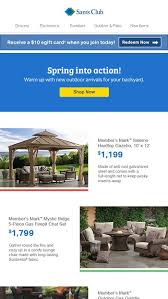 Member's mark agio hastings 5 piece fire pit chat set with sunbrella fabric sam's club $ 1699.00. Spring Forecast Hot New Items Sam S Club Email Archive