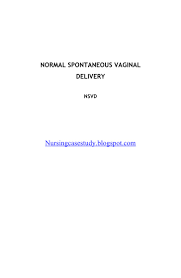 Nursing Case Study Nsvd Normal Spontaneous Delivery