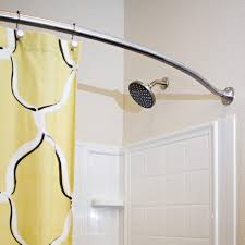 steel shower rod satin nickel bath