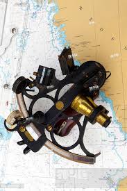 Sextant Charts Marine Navigation Instruments Stock Photo
