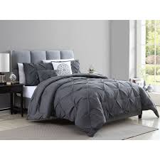 blanca 5 piece gray pleated comforter