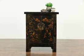chinese antique hand painted lacquer