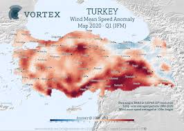All regions, cities, roads, streets and buildings satellite view. 1q 2020 Anomaly Wind Map Turkey Vortex