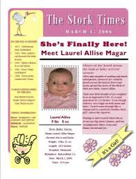 News Paper Birth Announcement Magdalene Project Org