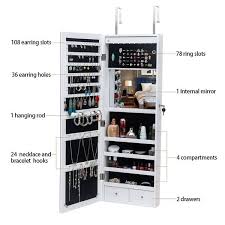 White Jewelry Armoire Cabinet