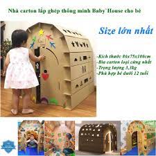 100x75x85cm) Ngôi nhà đồ chơi bìa carton baby' House lắp ghép thông minh cho  bé - An toàn cho sự phát triển của trẻ