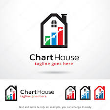 Chart House Logo Template Design Vector Stock Vector