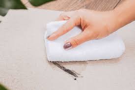 remove mascara from clothes carpet towels