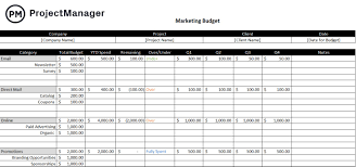 marketing budget template for excel
