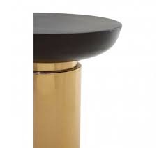 Black And Gold Circular Coffee Table