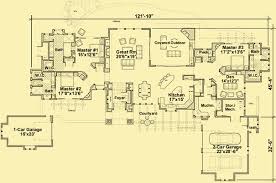 house plans with 3 master suites