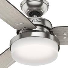 Hunter 59459 60 Sentinel Brushed Nickel Ceiling Fan With Light Kit And Remote Control