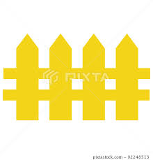 Wooden Fence Icon Vector Ilration