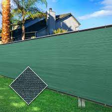 Cisvio 6 Ft X 50 Ft Privacy Screen Fence Heavy Duty Protective Covering Mesh Fencing For Patio Lawn Garden Balcony Dark Green