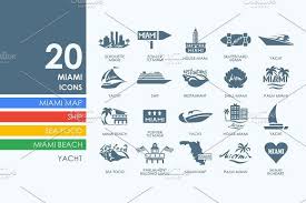 20 Miami Icons Beach Icon Miami Map