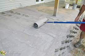 diy stamped concrete patio how to