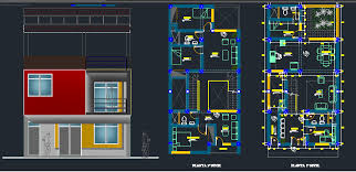 Autocad House Plan Plot Area 100 Sq M