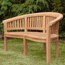 Windsor 3 Seater Teak Curved Bench