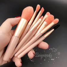 8pcs mini pink makeup brush set