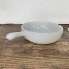 Milk Glass Soup Bowls With Handles