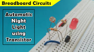 Automatic Night Light Using Transistor Breadboard Circuits Sdevelectronics Youtube