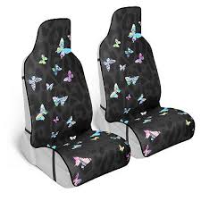 Black Leopard Erflies Car Seat