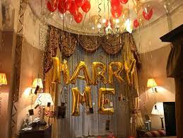 romantic hotel room proposal the one