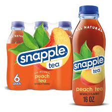 snapple natural peach bottled tea