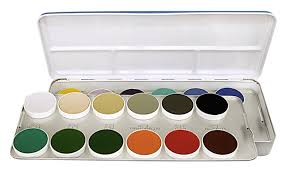 kryolan aquacolor palette 24 shades