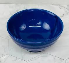 7inch Plain Blue Ceramic Bowl For Soup