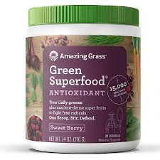 amazing gr green superfood tary supplement berry 7 4 oz canister