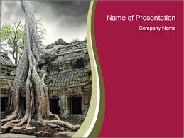 Antient Temple In Cambodia Powerpoint Template Infographics Slides