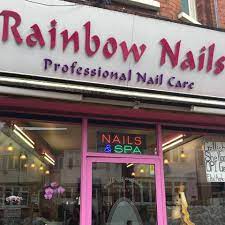 tips nails extensions rainbow nails