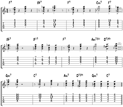 Jazz Blues Chord Progressions Shapes Comping Examples
