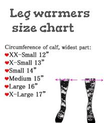 Leg Warmers Size Chart Crochet Boot Cuff Pattern Crochet