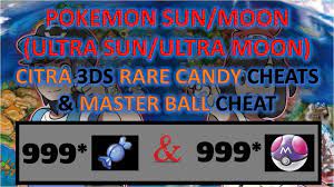 pokemon sun/moon citra unlimited rare candy and master ball [new citra]  working 100 % - YouTube