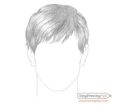 Then draw a horizontal line halfway. How To Draw Male Hair Step By Step Easydrawingtips