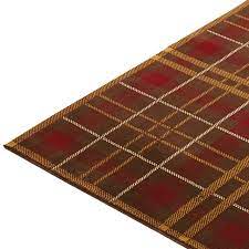 red glenside polypropylene tartan rug