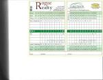 scorecard showing course address, and layout - Picture of Table ...