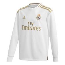 Amazon Com Adidas 2019 2020 Real Madrid Home Long Sleeve