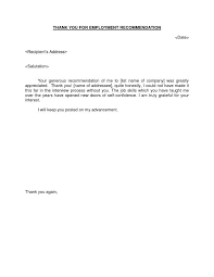 Thank You Letter For Recommendation Template Business
