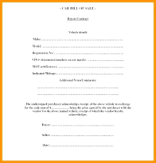 Vehicle Sale Receipt Form Purchase Used Car Invoice Template