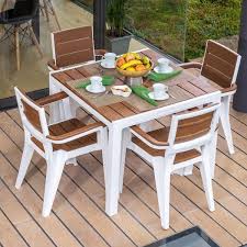 Plastic Patio Dining Table 462 Whtwd