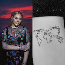My favorite is the guy who shades in a country when he visits. 7 Celebrity Map Tattoos Steal Her Style