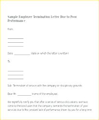 Employer Termination Letter Sample Termination Letter Employment