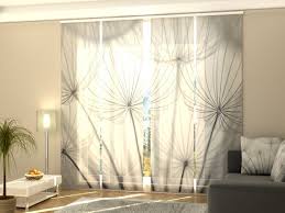 Sliding Panel Curtain Gray Dandelion